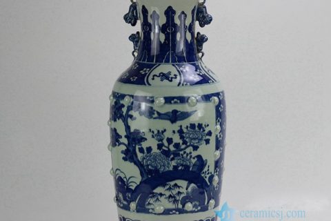 RYVM07 blue and white porcelain vase 