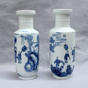 RYVX02 jingdezhen blue and white painted porcelain vase