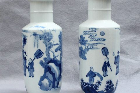 RYVX02 jingdezhen blue and white painted porcelain vase