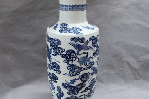 RYVX08 Qing reproduction blue and white porcelain vases 