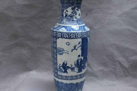 RYVX10 Chinese blue and white ceramic vase 