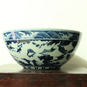 RYWC05 Antique Blue And White Oriental Ceramic Flower Pot