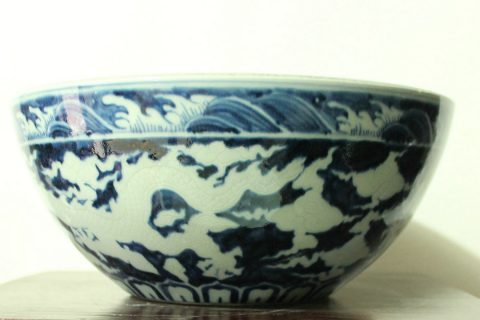 RYWC05 Antique Blue And White Oriental Ceramic Flower Pot