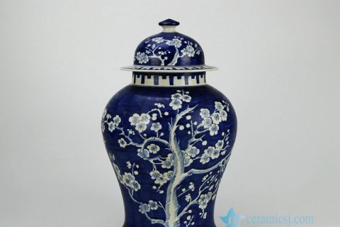 RYWG01 Blue and White Plum Blossom Ceramic Containers Jars