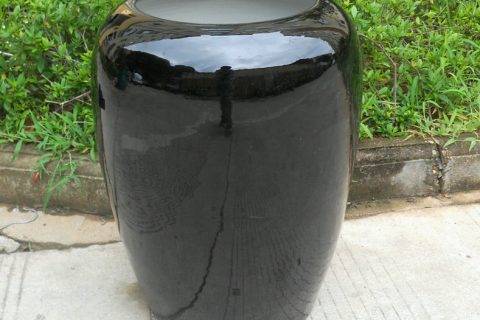 WRYIR75 19.5 inch Black Ceramic Pot Vase 