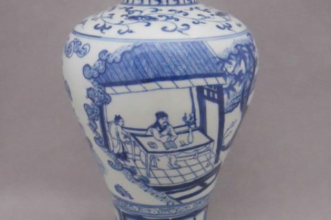 WRYPJ09 Ming Chenghua antique blue white porcelain jar 