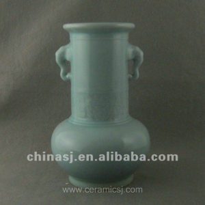 antique celadon porcelain vase with handles WRYKX16