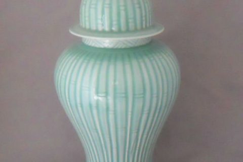 bamboo blue ceramic ginger jar WRYKB98