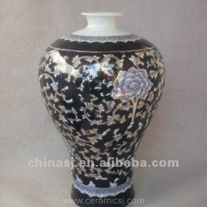 blue and white gilt ceramic Flower Vase RYTA05