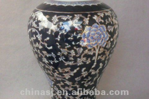 blue and white gilt ceramic Flower Vase RYTA05