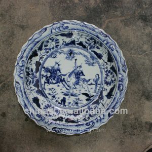 blue white decorative Porcelain Plate for appreciate RYVH01