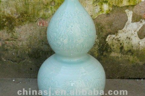 hand made celadon ceramic gourd Vase WRYMA53