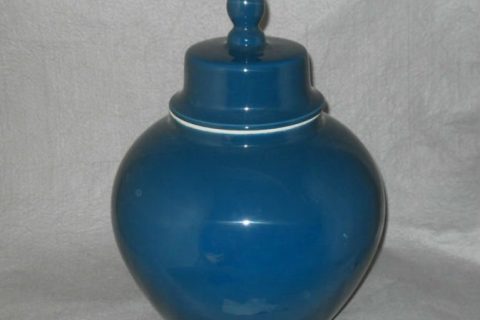 navy blue ceramic ginger jar WRYKB92
