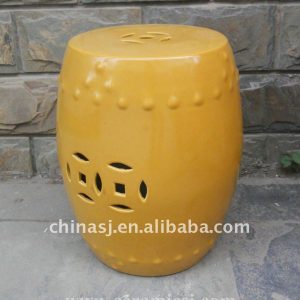 outdoor furniture yellow drum garden stool WRYIR82