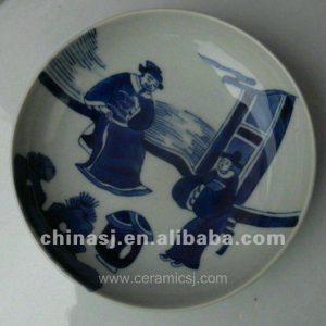 unique blue and white Ceramic Decor Plate WRYV92