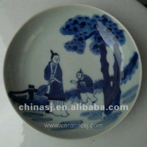 unique blue and white Ceramic Decor Plate WRYV93