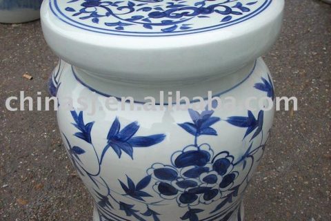 Blue and White Ceramic Garden Stool RYAZ321