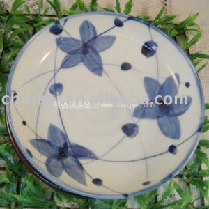 Blue flower Porcelain Decor Plate WRYEW16