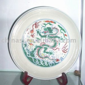 Chinese dragon ceramic hand painted plate WRYAS45