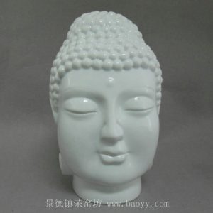 WRYBZ160 Chinese white Ceramic Buddha Head 