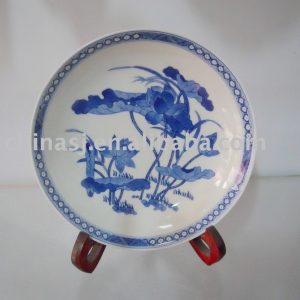 Handmade porcelain blue and white plate WRYAS60