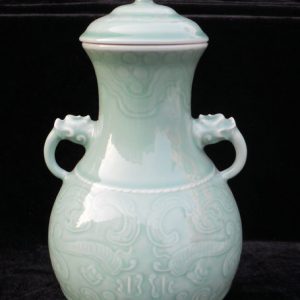 WRYKX05 double ears celadon ceramic vase 