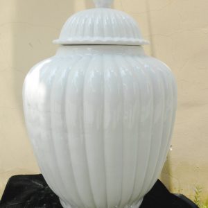 WRYMA34 21.5" White melon Ginger jar 