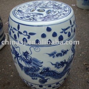 antique Blue and White dragon Ceramic Stool RYAZ320
