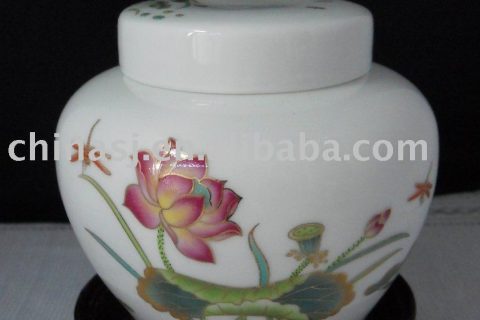 chinese antique ceramic tea caddy RYN43