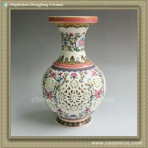 RYXH08 chinese hollowed-out ceramic antique vase