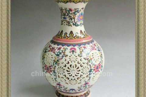 RYXH08 chinese hollowed-out ceramic antique vase
