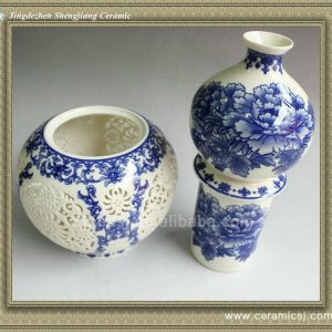 RYXH09 chinese hollowed-out ceramic antique vase