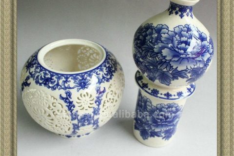 RYXH09 chinese hollowed-out ceramic antique vase
