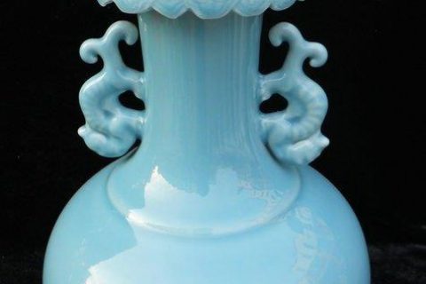 WRYKX06 Blue celadon ceramic vase 