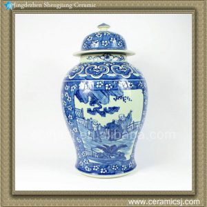 RZAO01 18inch Chinese B/W Temple Jar