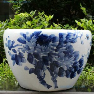 RYYY07 21 inch Blue white Ceramic Bowl