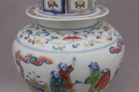 WRYPJ08 Blue white porcelain temple jar 