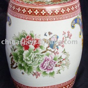 Famille Rose Ceramic Garden Stool with flower design WRYAY208
