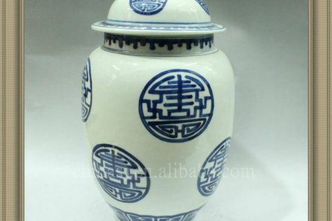 RYWM02 14.5inch Long life blue and white ceramic jar