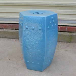 WRYCN51 Blue Ceramic outdoor Garden Stool 