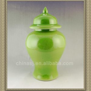 RYNQ44 14inch Ceramic Green Temple Jar