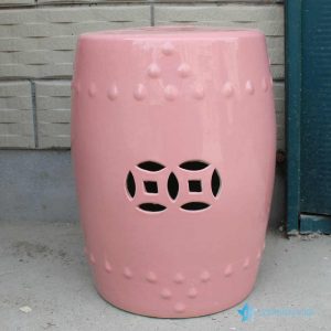 RYNQ52 17inch Pink Ceramic Child Room Stool
