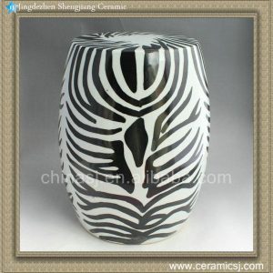 RYNQ80 17inch Hand painted Zebra Stool
