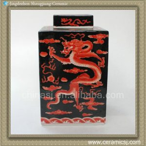 RYQQ22  Hand painted dragon design Qing dynasty reproduction Ceramic Jar