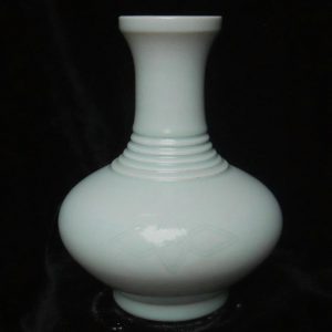 RYMA41 12 inch Hand carved Celadon Ceramic Vase