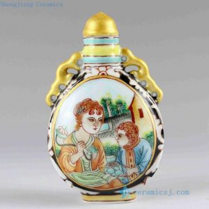 RZCH04 Hand painted Ceramic Snuff Bottle