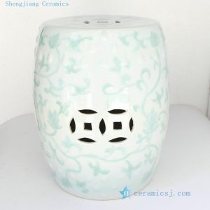 RYNQ148 Hand carved garden stool