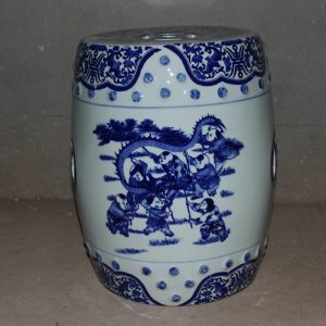 RYIR94 h40cm Blue and White Ceramic Decorative Stool