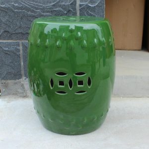 RYNQ79 17.3" Sold Green Ceramic Garden Stool