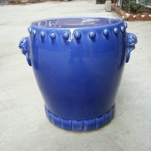 RYWC01 17" Blue Ceramic patio dining sets Stool